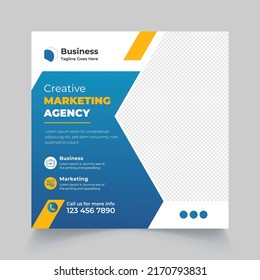 Digital marketing social media post design square flyer design web banner template 