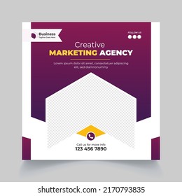 Digital marketing social media post design square flyer design web banner template 