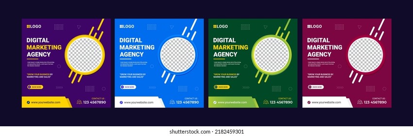Digital marketing social media post banner templates Bundle