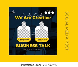 Digital Marketing Social Media Post or story Template, Digital marketing agency, Square Flyer Template, Digital Business Marketing Social Media Banner and stories, Vector graphic ad template.