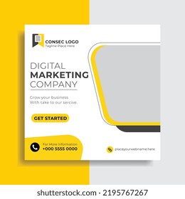 
Digital marketing social media post template Vector