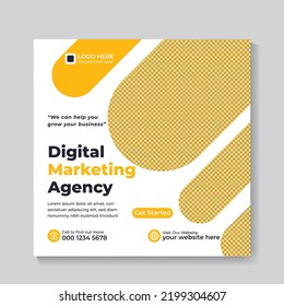 Digital Marketing Social Media Post Template, Digital marketing agency