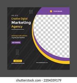 Digital marketing social media post design template