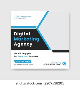 Digital marketing social media post design template