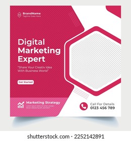 Digital Marketing Social Media Post Banner Design Template