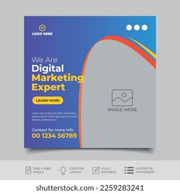 Digital marketing social media post template