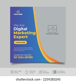 Digital marketing social media post template
