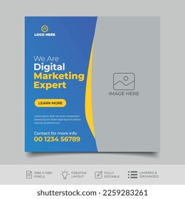 Digital marketing social media post template