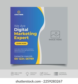 Digital marketing social media post template