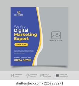 Digital marketing social media post template