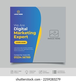 Digital marketing social media post template