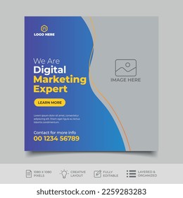Digital marketing social media post template
