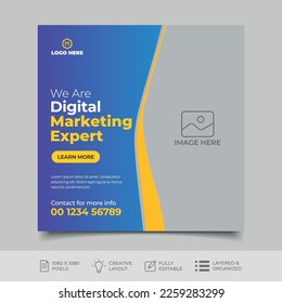 Digital marketing social media post template