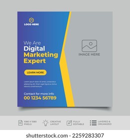Digital marketing social media post template