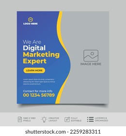 Digital marketing social media post template
