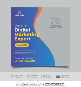 Digital marketing social media post template