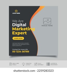 Digital marketing social media post template