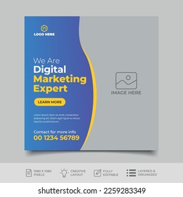 Digital marketing social media post template