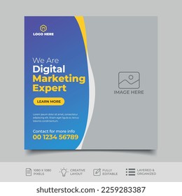 Digital marketing social media post template