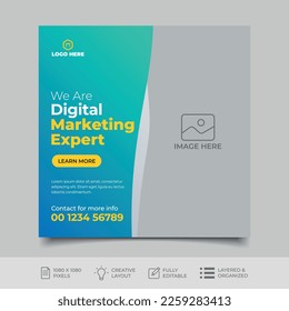 Digital marketing social media post template