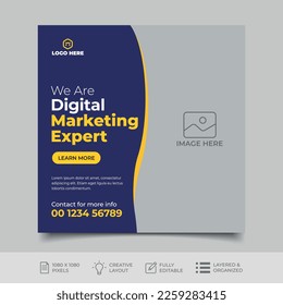 Digital marketing social media post template