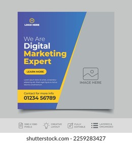 Digital marketing social media post template