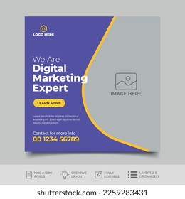 Digital marketing social media post template