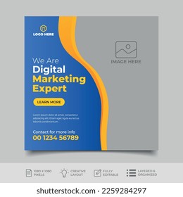 Digital marketing social media post template