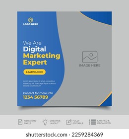 Digital marketing social media post template