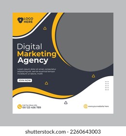 Digital marketing social media post design template