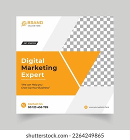 Digital marketing social media post or banner template design