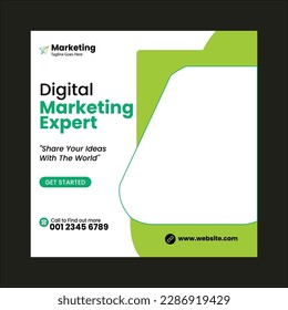 Digital Marketing Social Media Post Banner Design Template
