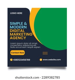 Digital Marketing Social Media Post Banner Design Template