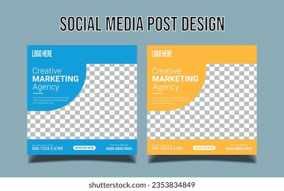 Digital Marketing Social Media Post banner Template, social media post banner design template. business marketing post. Digital marketing agency post banner, Digital marketing expert banner.
