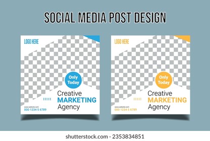Digital Marketing Social Media Post banner Template, social media post banner design template. business marketing post. Digital marketing agency post banner, Digital marketing expert banner.