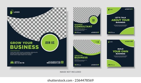 Digital marketing for social media post or square banner template