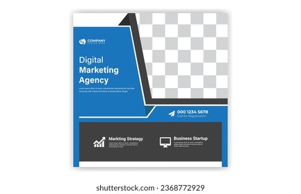 Digital marketing social media post design. Social media post banner design. webinar template design. Marketing post template.
