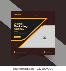 Digital Marketing Social Media Post Template, Improve Your Business, Banner Template.
