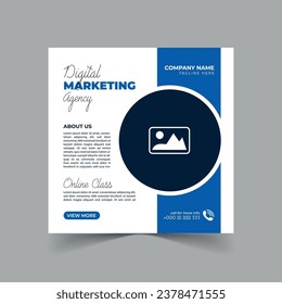 Digital Marketing Social Media Post banner Template, social media post banner design template. business marketing post. Digital marketing agency post banner, Digital marketing