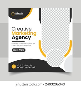 
Digital Marketing Social Media Post banner Template. Corporate Marketing Web Banner Design.
