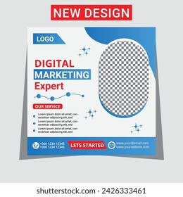 digital marketing social media post template