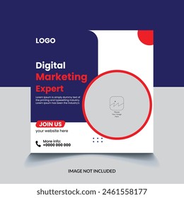 digital marketing social media post template banner.
