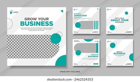 Digital marketing for social media post or square banner template