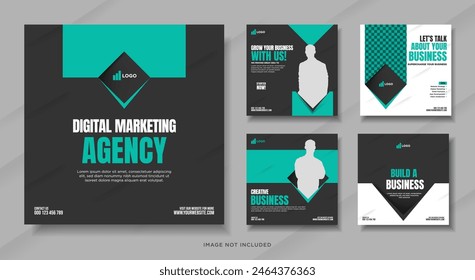 Digital marketing for social media post or square banner template