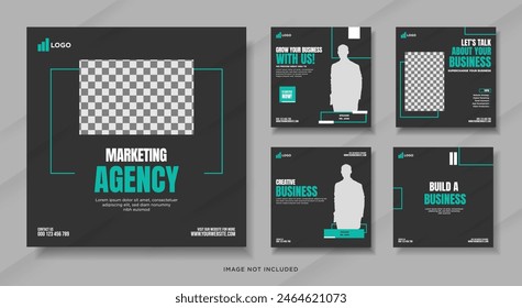 Digital marketing for social media post or square banner template