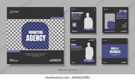 Digital marketing for social media post or square banner template