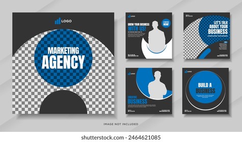 Digital marketing for social media post or square banner template