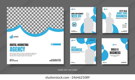 Digital marketing for social media post or square banner template