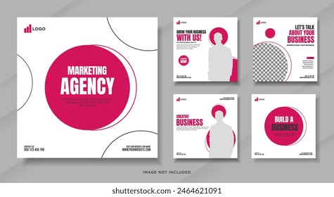 Digital marketing for social media post or square banner template