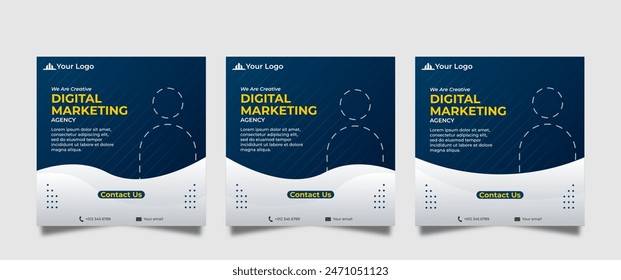 Digital marketing social media post template